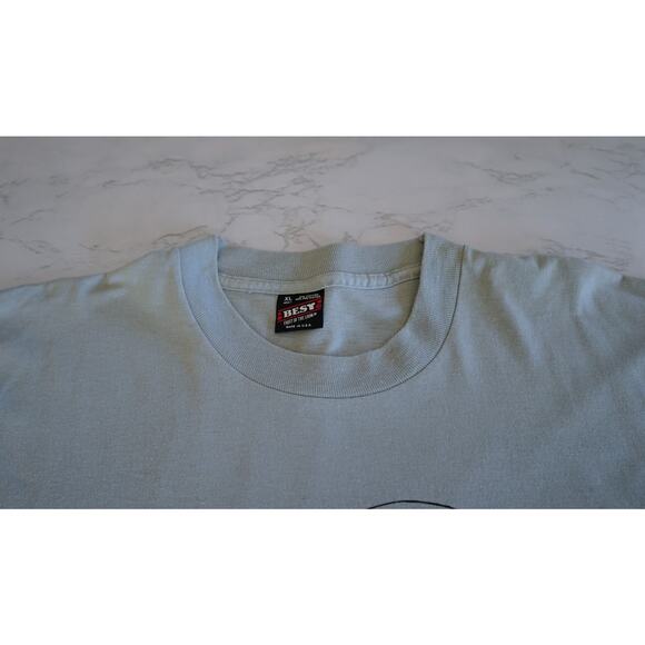 Vtg 90s Fruit of the Loom Glitter Western Graphic Tee XL Single Stitch Cowboy - Picture 6 of 16